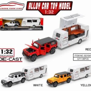 1:32 alloy pull back wrangler with rv