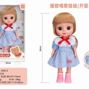 34cm vinyl doll with english songs no electricity (3 aaa)