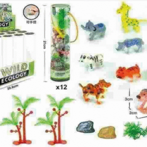 safari jungle animal toys in a tube | educational wild animals
