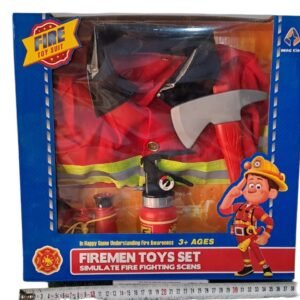fireman costume & role play set for kids | firefighter dress up kit with accessories