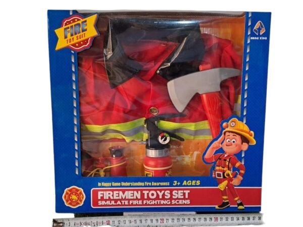 fireman costume & role play set for kids | firefighter dress up kit with accessories