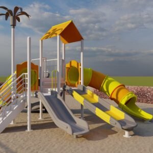 unleash the fun: commercial grade multi slide playground for parks & schools