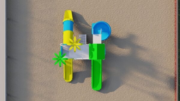 the tropical fun zone: commercial grade multi slide playground