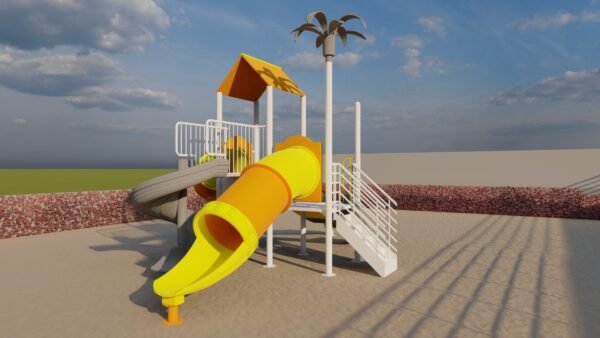 unleash the fun: commercial grade multi slide playground for parks & schools