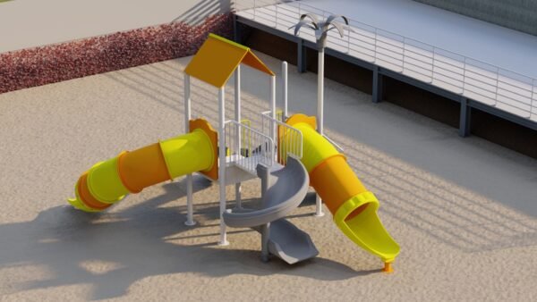 unleash the fun: commercial grade multi slide playground for parks & schools