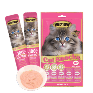 wimow salmon cat snacks pink pack treats 15g